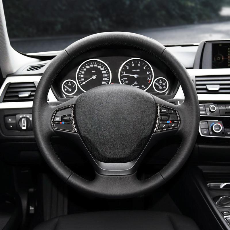Наклейка на кнопку рулевого колеса из углеродного волокна, накладка для Bmw 1 2 3 4 серии 3gt F20 F21 F30 F32 F34, аксессуары для салона автомобиля