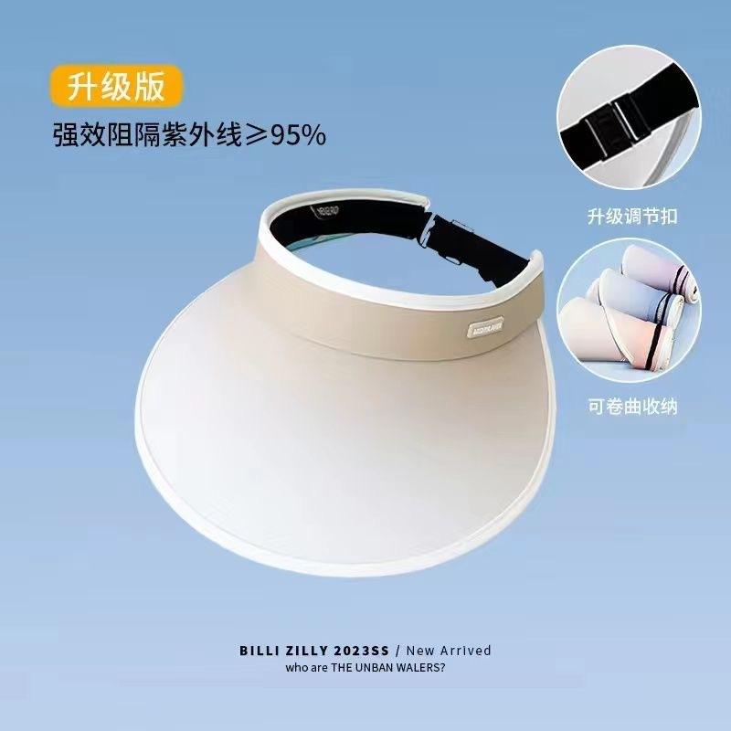 Foldable and Gradual Change Empty Top Sunscreen Hat Women's Summer Eaves UV Protection Sunshade Small Outdoor Sun Hat
