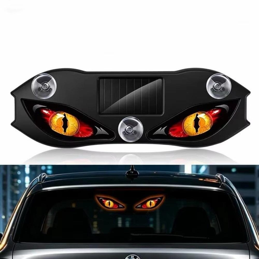 Flashing Car Demon Eye Light Solar Powered Car Window Light LED Signal Lamp Vehicle Accessories