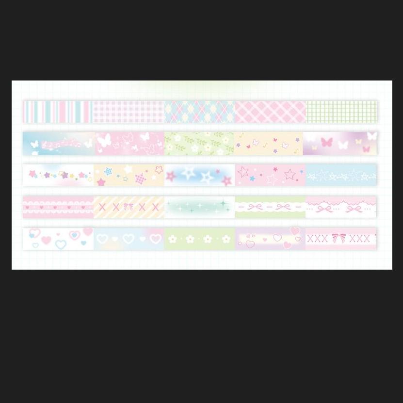 5 рулонов/лот, милая лента с сердечком для девочек, милая и крутая, для скрапбукинга, журнала, декоративные клейкие ленты, материал «сделай сам», наклейки, канцелярские принадлежности