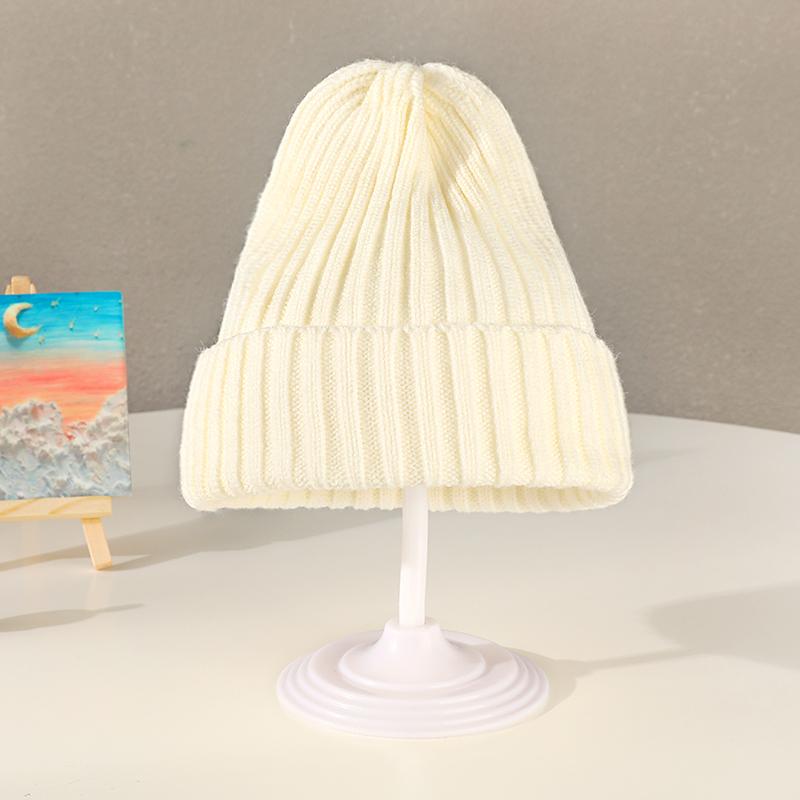 Зимняя вязаная шапка для девочек сладких конфетных цветов, для мальчиков и детей, мягкая теплая шапка для улицы, детская модная шерстяная шапка