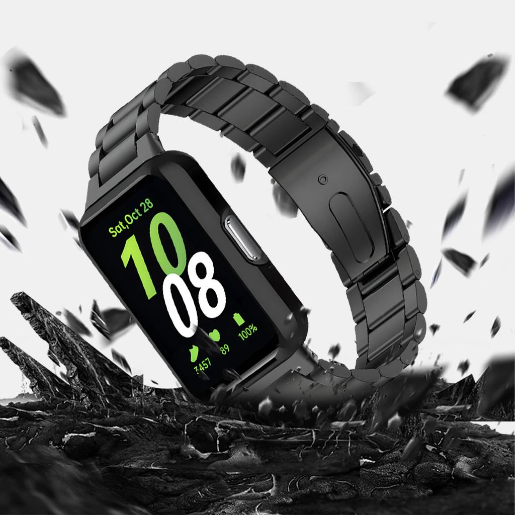 Case+Stainless Steel Strap For Samsung Galaxy Fit 3 Full Protective Screen Case For Samsung Galaxy Fit 3 Metal Band Accessories