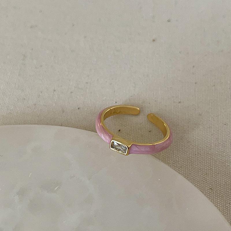 Кольцо с милой бабочкой, цветком, фиолетовым маслом, каплей, женское, нишевое, индивидуальное, высокое чувство, простое, универсальное, модное кольцо