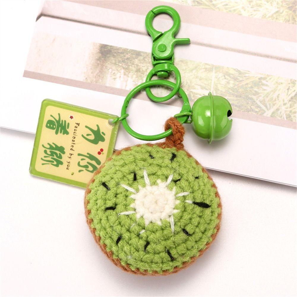 Pineapple Knitted Keychain Avocado Weaved Keyrings Creative Crochet Fruit Key Chain Bag Pendants