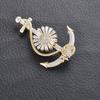 Brooch Quality Anchor Blucome Shape Zircon Pins Womens Brooch For Coat Suit Hijab Pins Gift