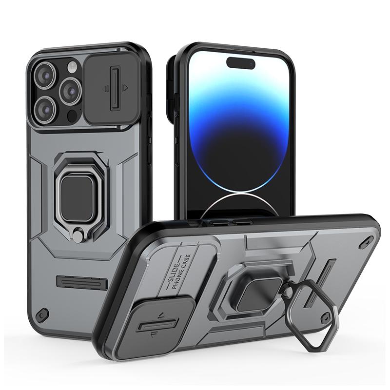 Fundas For iPhone 14 Pro Max Case Противоударный бронированный чехол Slide Lens Protective Back Coque для Apple iPhone 13 14 15 Plus Phone Cover