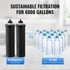Gravity-fed Water Filter System, 1.5G 304 Stainless-Steel Countertop System, Water Filtration System, Reduces Lead and up to 99% of Chlorine, with 2