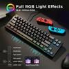 Игровая клавиатура YUNZII RT68 с механическим быстрым триггером, магнитным переключателем TKL Gaming, RGB, проводной USB, компактной клавишной крышкой PBT с раскладкой, 68 клавиш, регулируемой ручкой