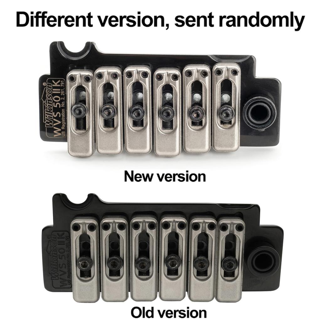 Wilkinson WVS50IIK струнный седло стальное 2-точечное опорное устройство тремоло бридж сборка с полным стальным блоком для черного 10,5 мм