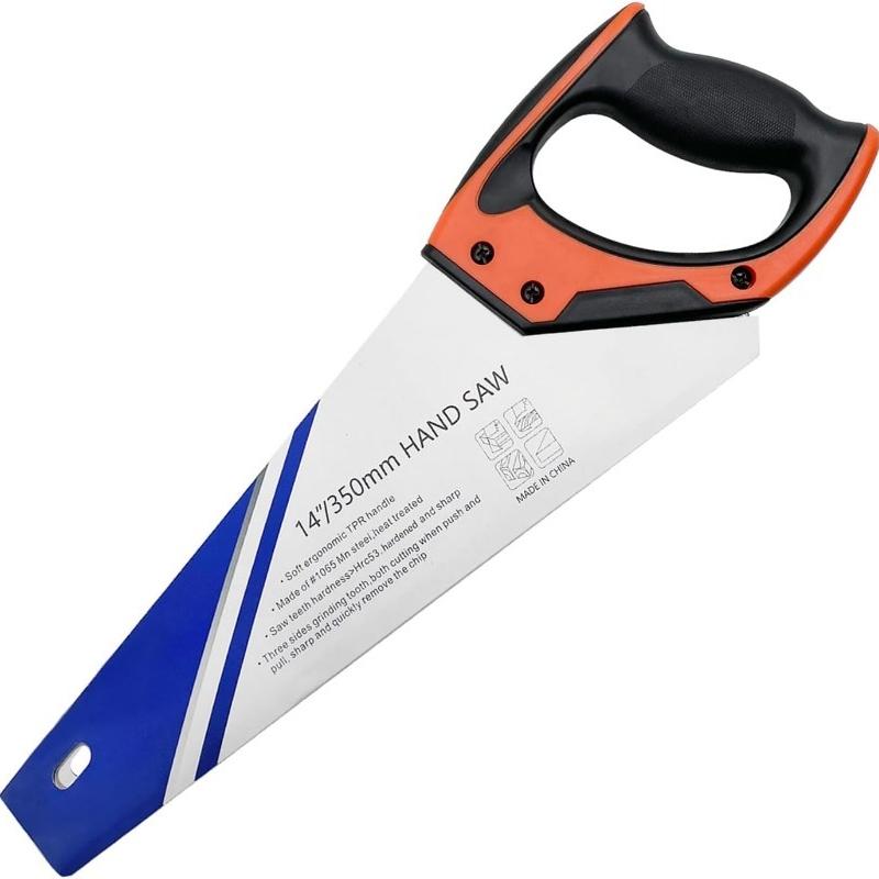 Ручная пила по дереву 14/18 дюймов, универсальная ручная пила, нескользящая эргономичная ручка, нержавеющая пила по дереву
