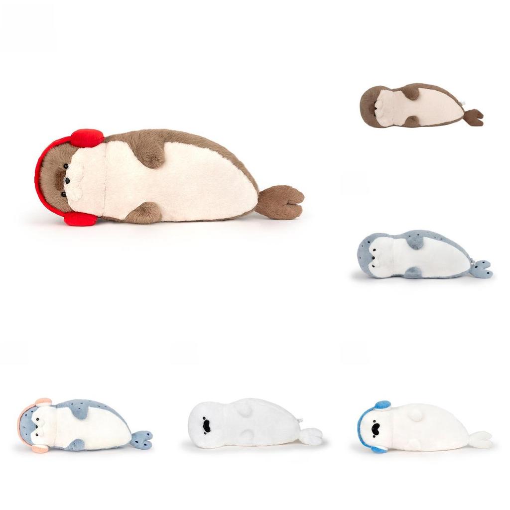 Милая плюшевая игрушка-тюлень из мягкой коротковорсовой ткани для детской кровати, подушка для сна, подарок