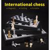 Портативный специальный магнитный набор для шахмат, нард и шашек, большая доска, шашки, развлечения, рождественские дорожные игры для взрослых и детей, подарок