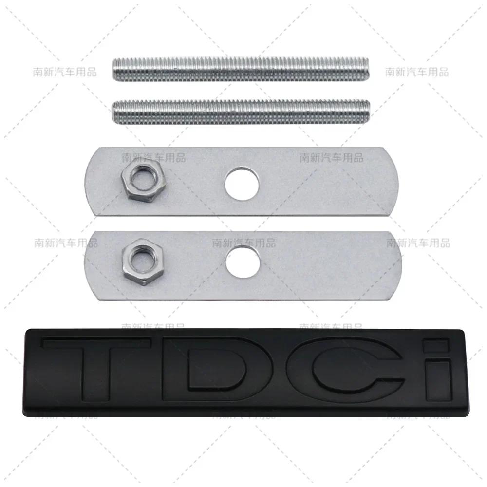 pbhsg2 3D Metal TDCI Letters Car Front Grille Hood Emblem Badge Decals For Ford Kuga Explorer Transit Accessories