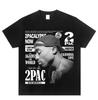 2PAC Tupac Американский Рэп-Исполнитель 2026 Новая Футболка Унисекс 100% Хлопок Свободная Круглый Вырез Западное Побережье Рок Тренд Короткая Женская