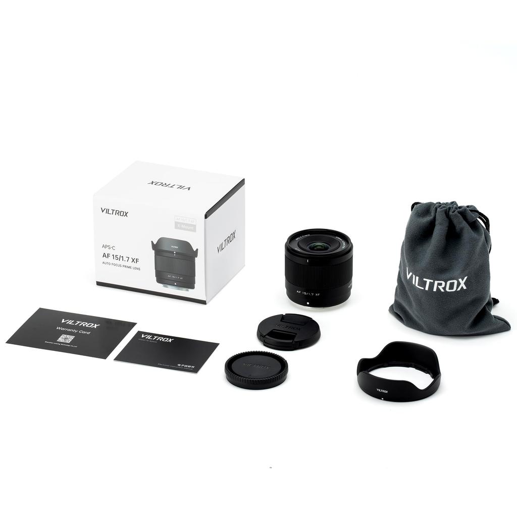Viltrox AF 15mm XF AIR Ультраобъектив для беззеркальных камер Fujifilm Совместим с камерами Fujifilm и другими с байонетом X, F1.7, Широкоугольный, X-T5, X-T50, X-S20, X-M5,
