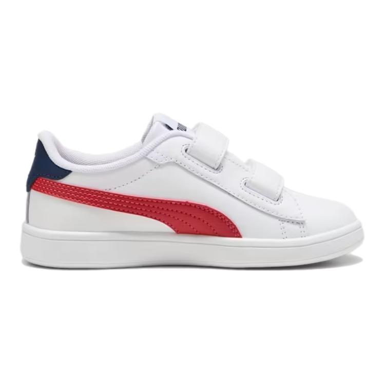 PUMA Smash 3.0 Low top Kids' Skateboarding Shoes White Red Kids' 392033-12