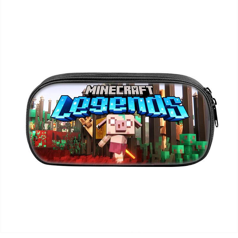 Сумка для хранения школьных принадлежностей Minecraft Legends из прочного полиэстера для детей