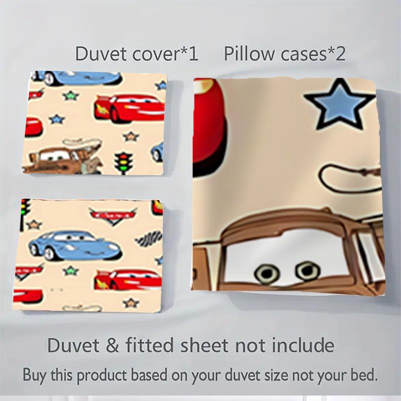 3Pcs Cars Movie Characters Bedding Sets For All Sizes New 3D Printed Bed Cover Comforter Duvet Cover Pillowcase Bedroom Decoration