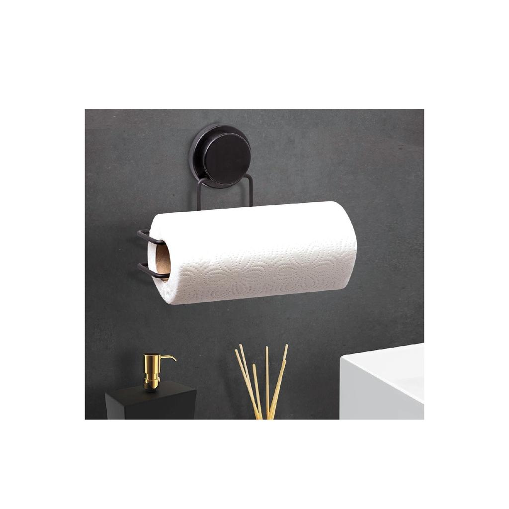 Magic Fix Black Paper Towel Holder - Non-marking Magic Adhesive