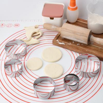 Набор из 6 формочек для печенья в форме сердца, формочки из нержавеющей стали в форме звезды и цветка для выпечки, круглые формочки для овощей, формочки для печенья из полимерной глины