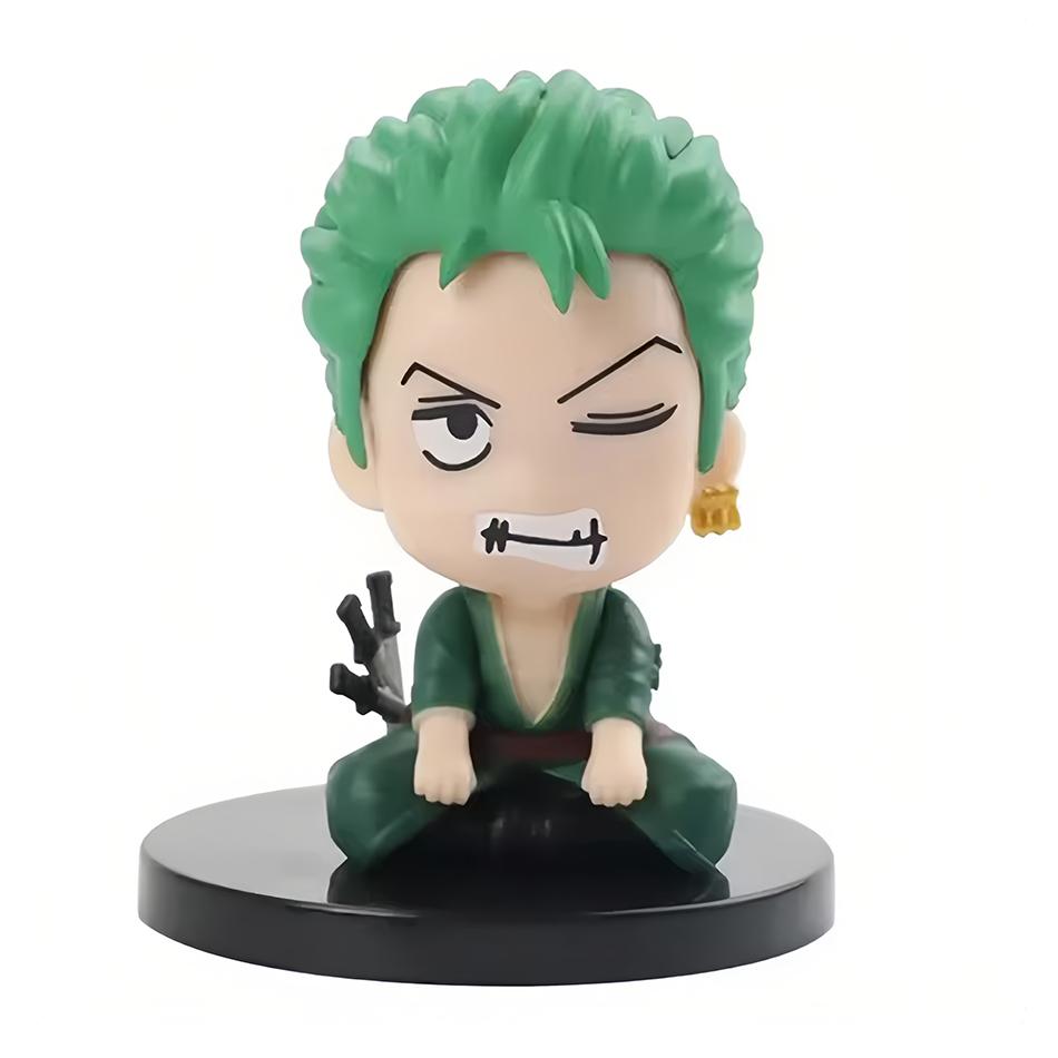 Мини фигурка персонажа Ван Пис в сидячей позе Луффи Солон Фигурка ПВХ Модель Украшение Аниме Атрибутика Детские Игрушки