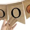 1 Набор Рустикальный Хэллоуинский Баннер "BOO" с Тыквами-Светильниками и Тыквами - Подвесная Гирлянда для Дома, Камина или Украшения Вечеринки