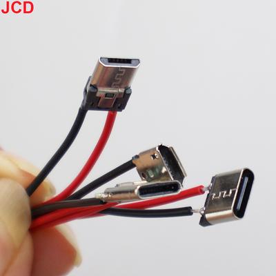 5/10/20 шт. 2-контактный Micro USB штекер/гнездо TypeC USB Коннектор с проводом для пайки Прямой Для порта зарядки мобильного телефона Зарядная розетка