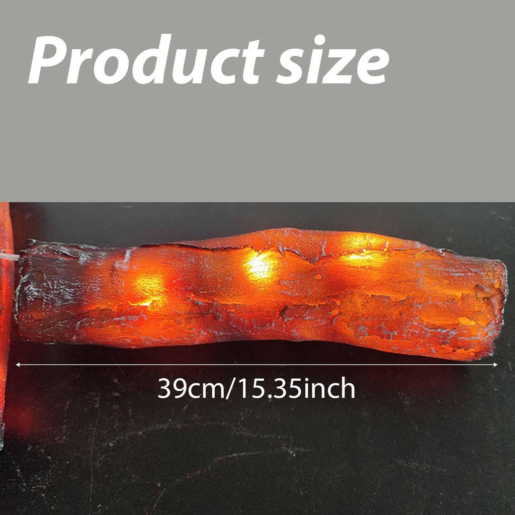 Flameless Fireplace Log Lights Artificial LED Fire Decoration Props Fake Wood Burning