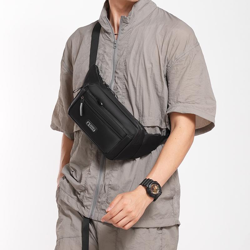 Мужская поясная сумка для активного отдыха, многофункциональная, износостойкая, водонепроницаемая, большой вместимости, нейлоновая нагрудная сумка, сумка для мобильного телефона