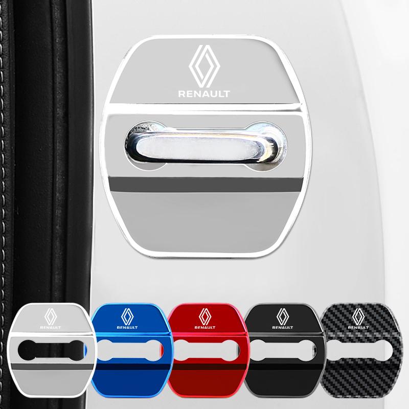 Car Styling Door Lock Cover Emblems Case For Renault Megane 2 3 4 T Kaptur Triber Koleos Zoe Sandero Laguna Thalia Velsati T444