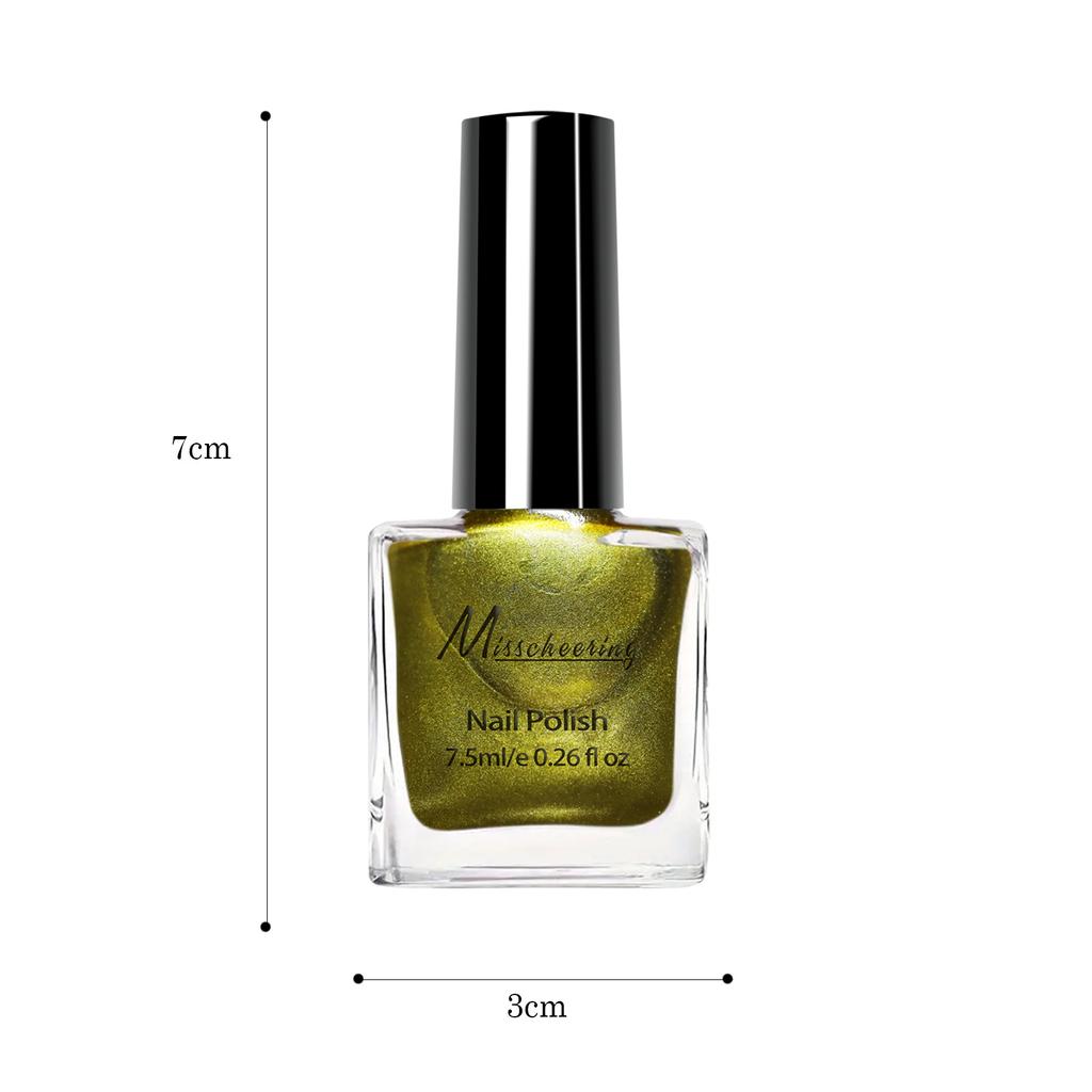 Metallic Mirror Effect Pro Chrome Finish Nail Polish Set No Light Cure Required Fast-Drying High-Shine DIY Manicure