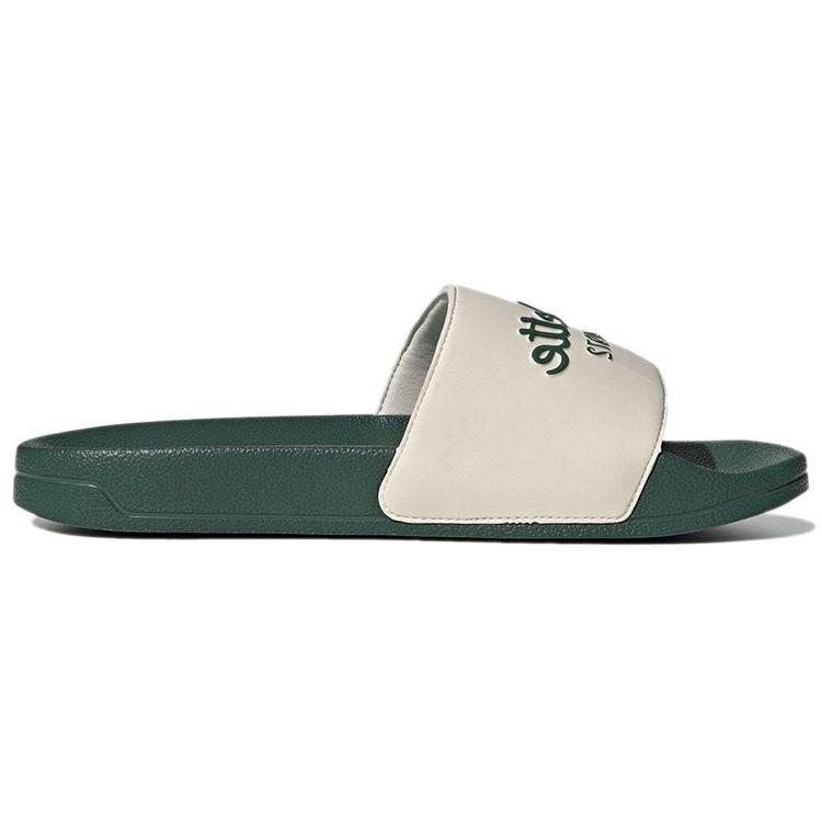 Шлепанцы Adilette Adidas 'Белый Коллегиальный Зеленый' GW8749