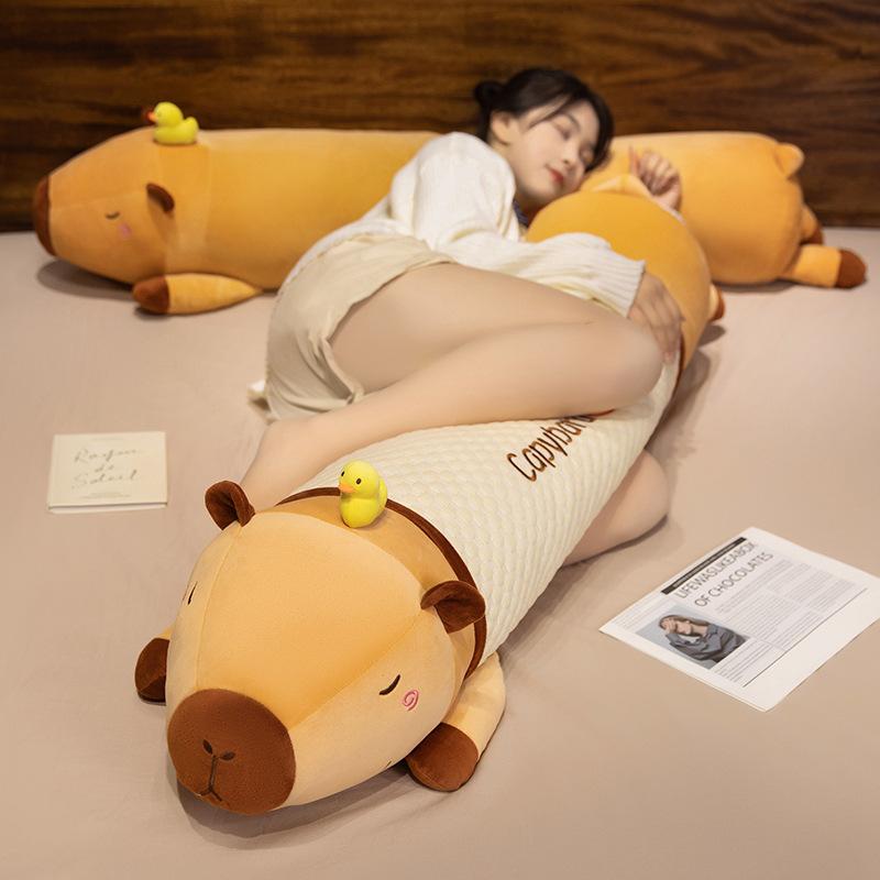 Cartoon Soft Capybara Throw Pillow Plush Toy Doll Kapibara Doll Girl Soothing Doll
