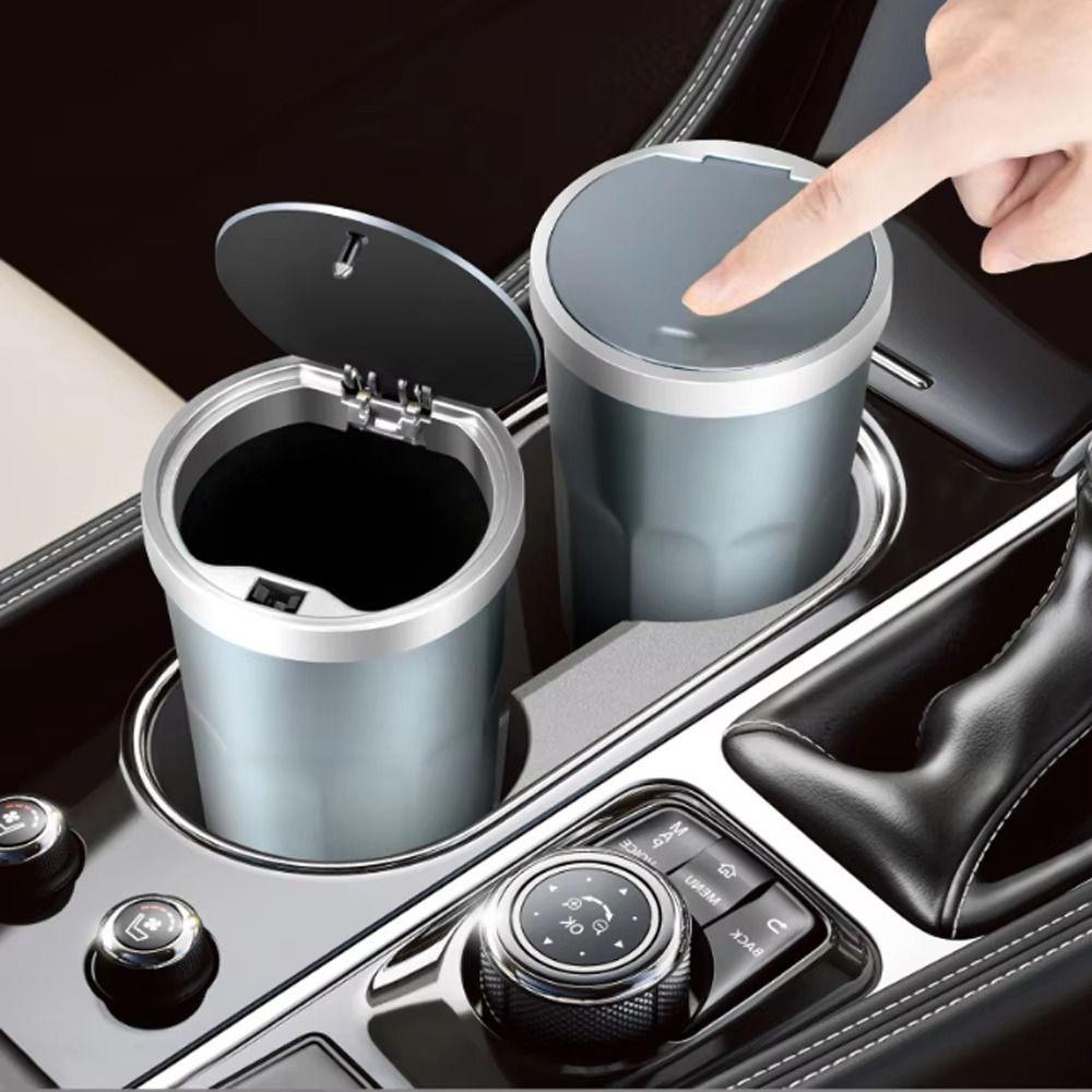 with Lid Car Trash Bin Can Mini Car Interior Rubbish Bag Bucket Auto Dust Organizer  for Auto