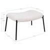 Glasgow Pouf, imitation peau de mouton, blanc.