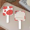 Hand-Held Cosmetic Mirror Flower Makeup Tools Adorable Square Mirrors  Woman