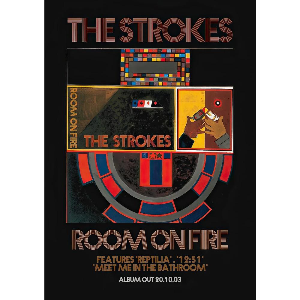 Американская Знаменитая Рок-группа The Strokes Постеры Принты Альбомов Рок-музыки Холст Живопись Настенное Искусство Картины Декор для Дома Спальни Клуба