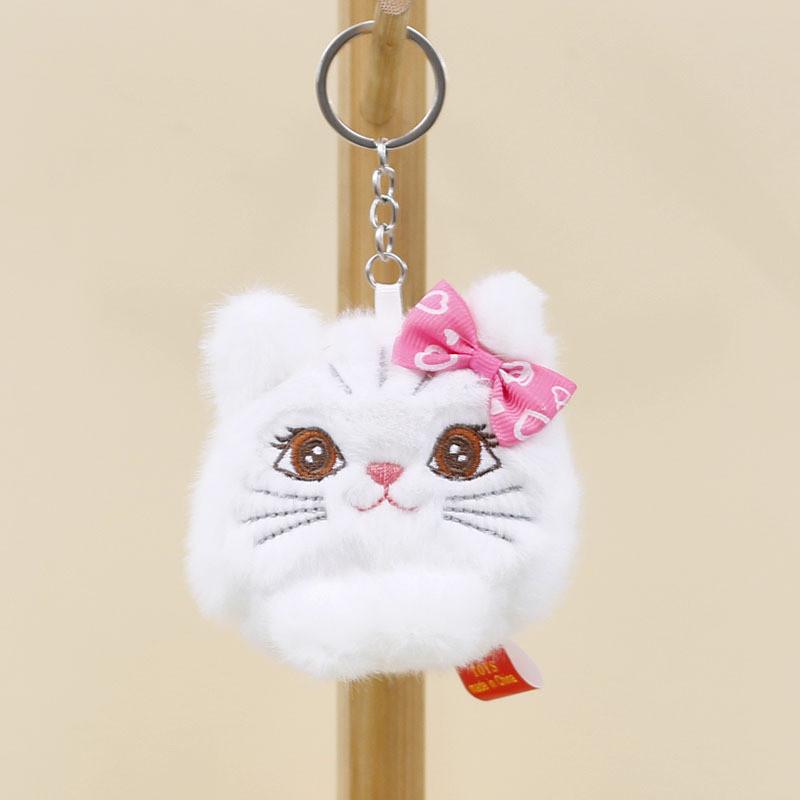 Adorable Cute Plush Cat Keychain Charming Kitty Doll Couple Bag Pendant