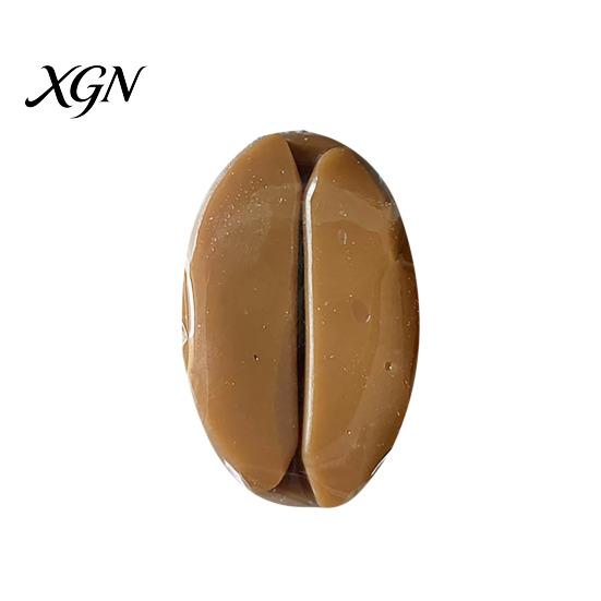 Coffee Bean Keychain Squeeze Toy Realistic Food Healing Sensory Slow Rebound Office Desk Stress Shape Decompression Tool Portable Bag