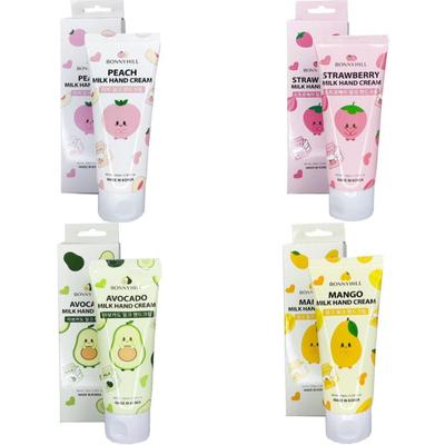 Крем для рук с клубникой, молоком, манго, авокадо и персиком 100 мл, увлажняющий, корейская косметика, Kbeauty, пробник