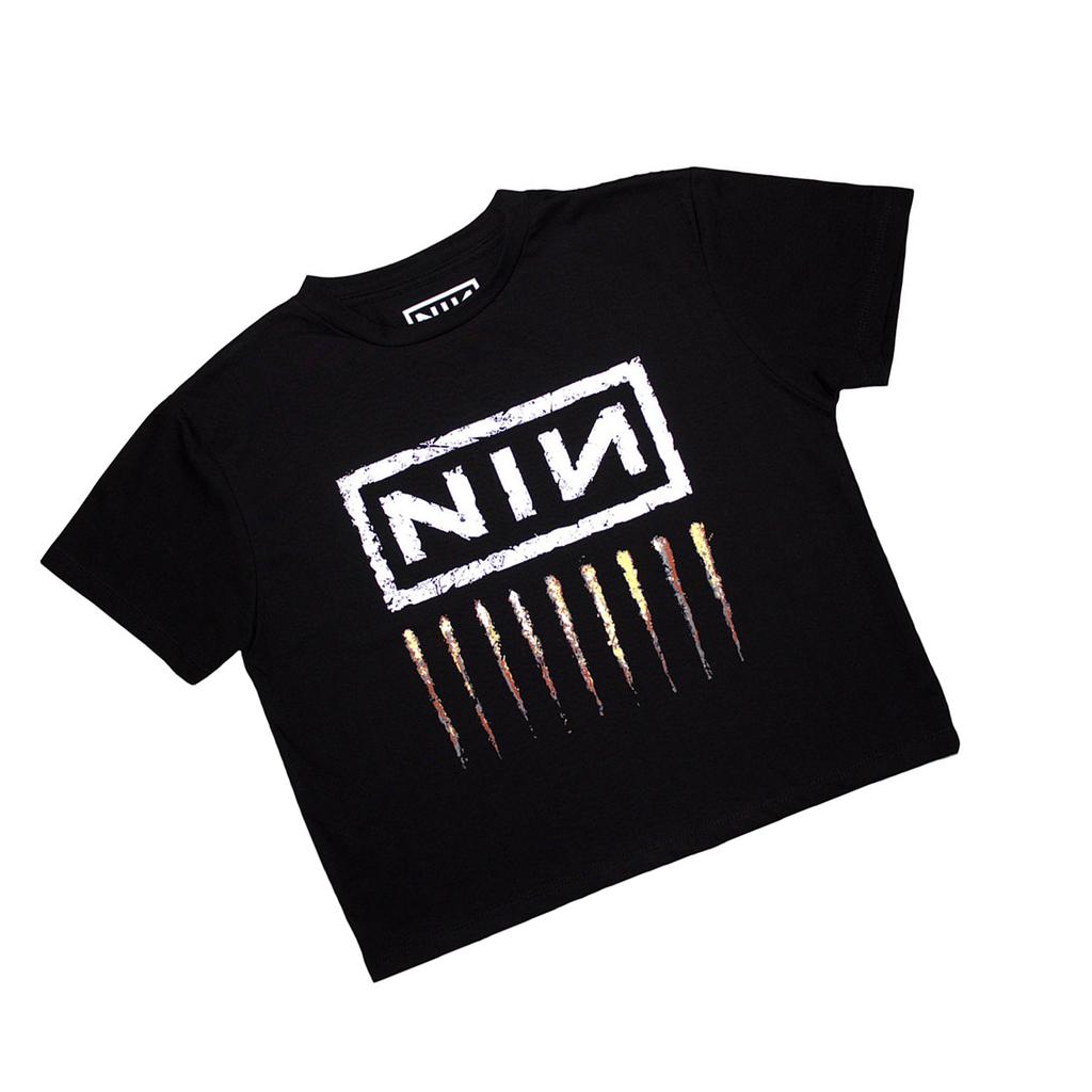 Nine Inch Nails женский/дамский нисходящий спиральный укороченный топ