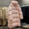 Cold-resistant High Fluffy White Duck Down Jacket Women's Medium and Long 2025 Winter Fashion Puff Bread Jacket