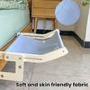 Cat Hammock Window Perch Adjustable Cat Bed with Wood Frame No Drilling Pet Hammock for Bedside Windowsill Indoor Cats