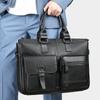 Сумка для компьютера Carry из натуральной кожи Premium Sense, мужская, большая вместимость, одно плечо, верхний слой из коровьей кожи, деловой портфель
