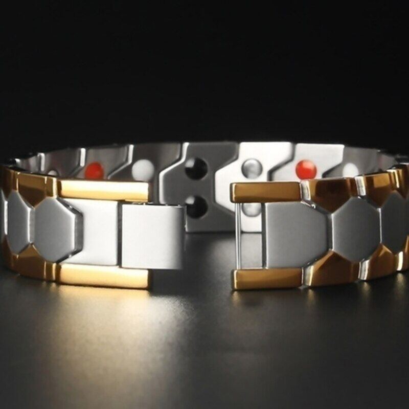 Мужской браслет 3 в 1 Энергетический браслет для здоровья Артрит Витой Магнитный Изысканный Браслет Мужской Подарок Браслет для Энергетической Терапии AVE