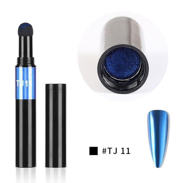 12 Color Nail Pen Tailor Oil Pen Chrome Nail Powder Holographic Powder Mirror Effect Air Cushion Magic Nail Art Decorative Nail Suite XYZ