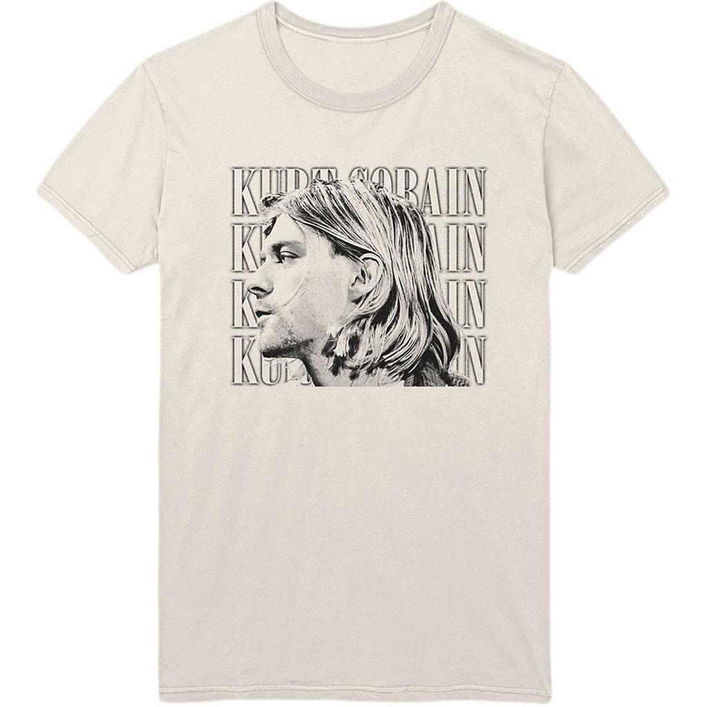 Sand Kurt Cobain Face Profile Nirvana Official Tee Футболка мужская унисекс