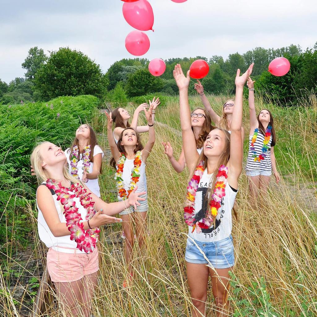 Premium Polyester Flower Necklace With Colorfast Design Festival Party Essential Cultural Roleplay Accessory