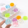 5Pcs Mini Dumplings with Steamer Bun Squeezable Toys Set Soft Stress Relief Crystal Squishy Fidget Sensory Toy Party Favors Gift