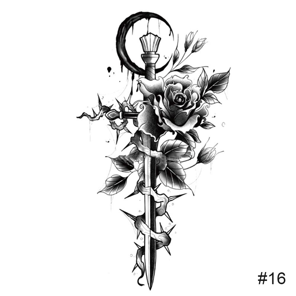 Маленькие свежие черные татуировки наклейки водонепроницаемые долговечные татуировки наклейки боди-арт татуировки для женщин мужчин